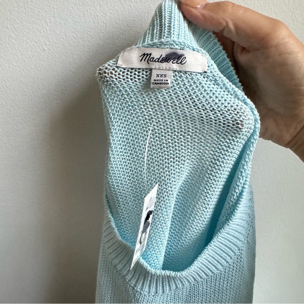 NWT Madewell Loose-Knit Crewneck Sweater in Clarity - Picture 9 of 12